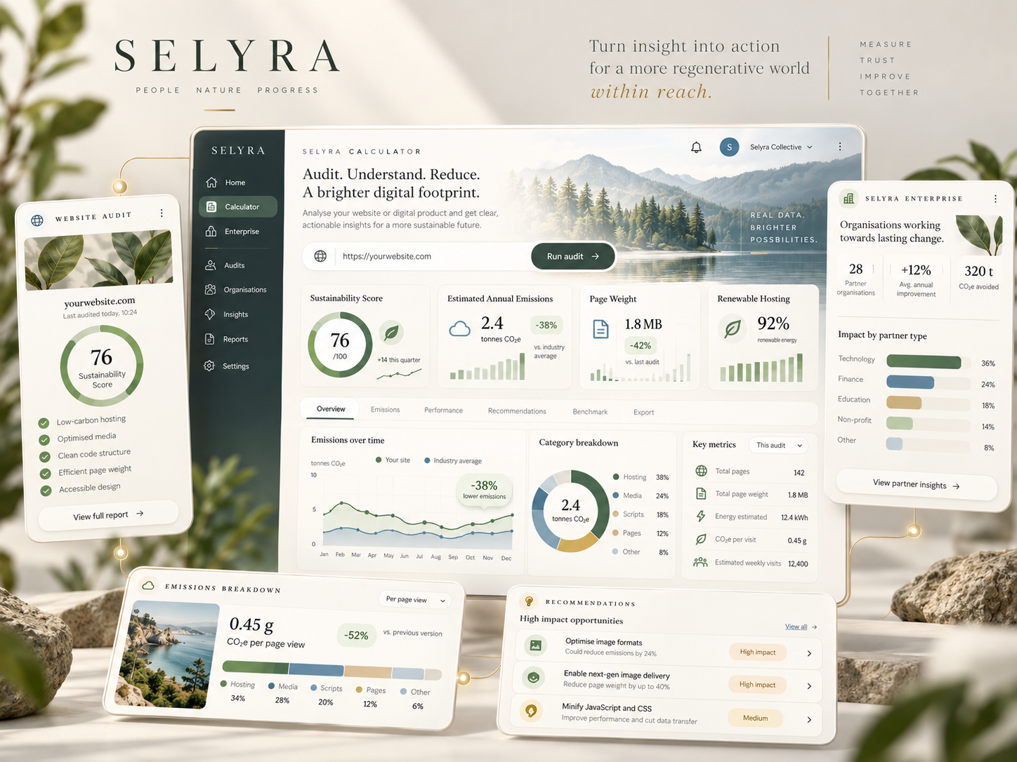 Interfaccia dell’ecosistema digitale sostenibile Selyra
