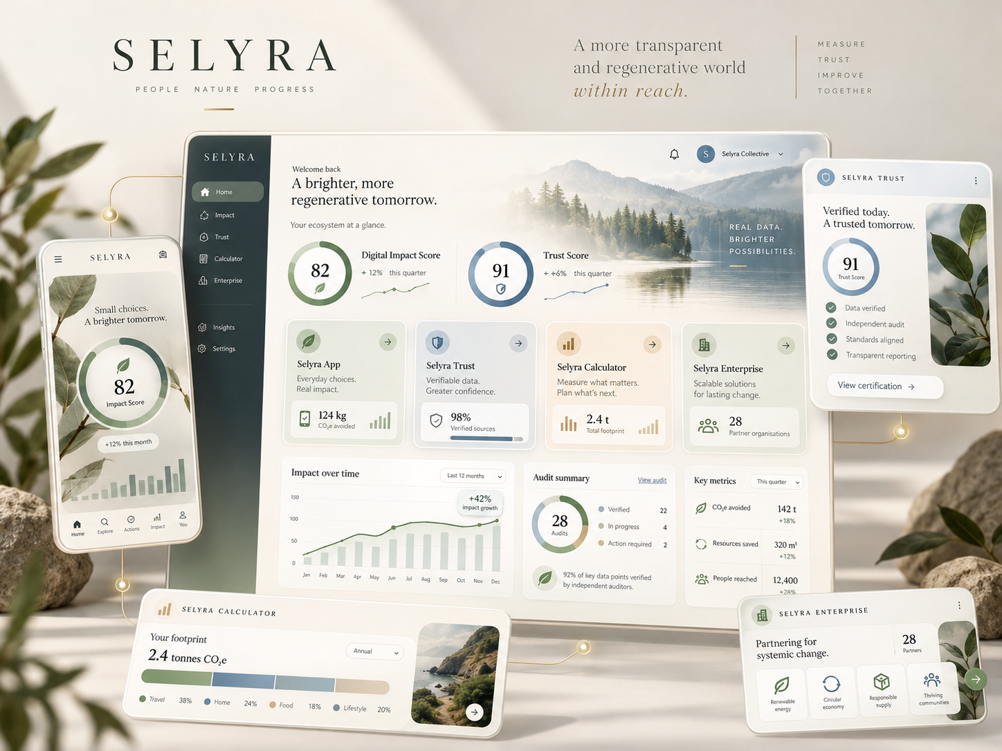 Concept delle interfacce Selyra Calculator e Selyra Enterprise